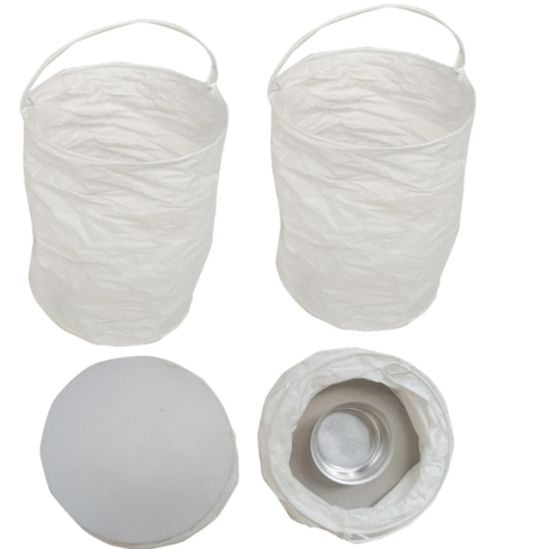 Outdoor Lighting Wedding Decor - 4pcs DIY White Straight Paper Lantern