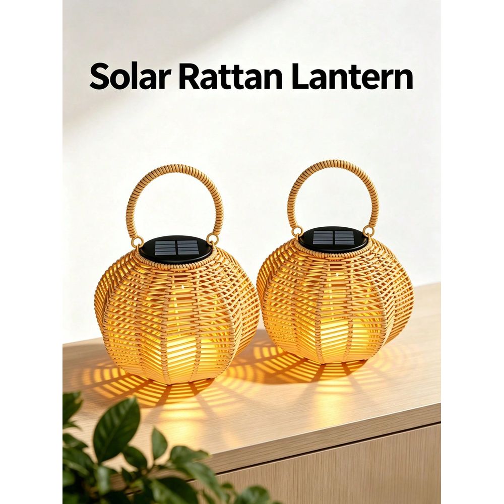 Outdoor Lighting Wedding Decor - Rattan Solar Ambient Light For Home