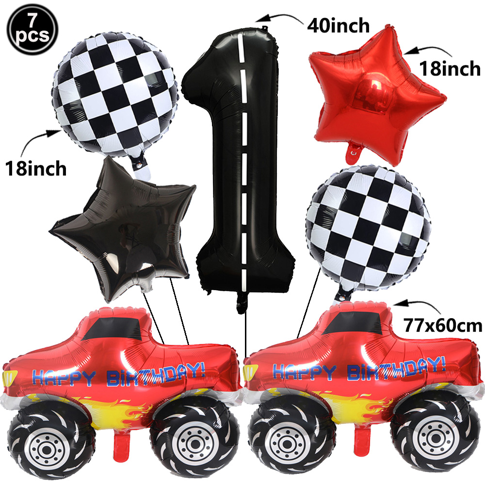 1set Monster Truck Balloons 40 - Lighting Mcqueen Birthday Decor review and price