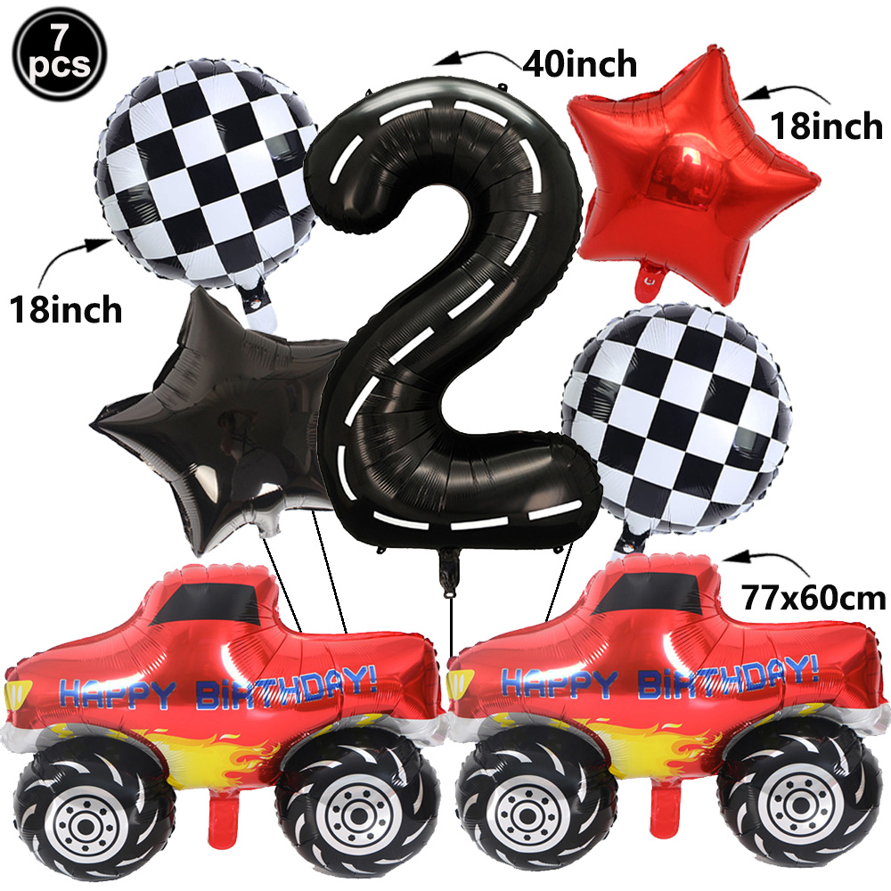 1set Monster Truck Balloons 40 - Lighting Mcqueen Birthday Decor review and price