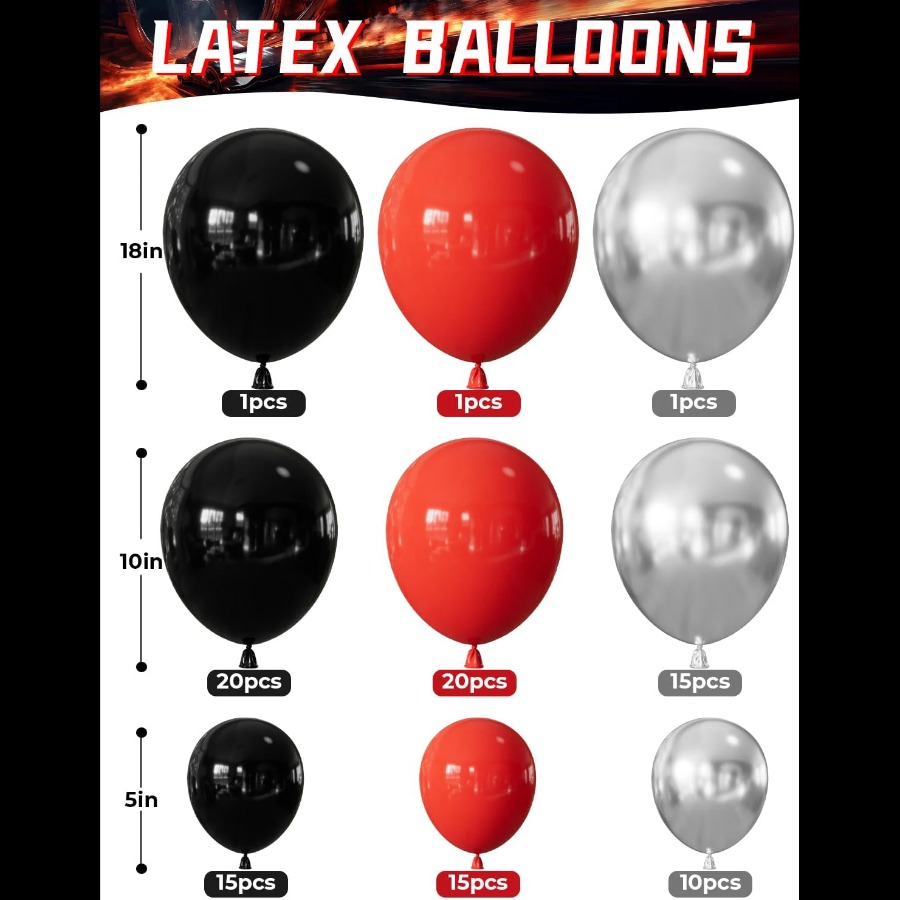 Race Car Balloon Arch Garland  - Lighting Mcqueen Birthday Decor review and price