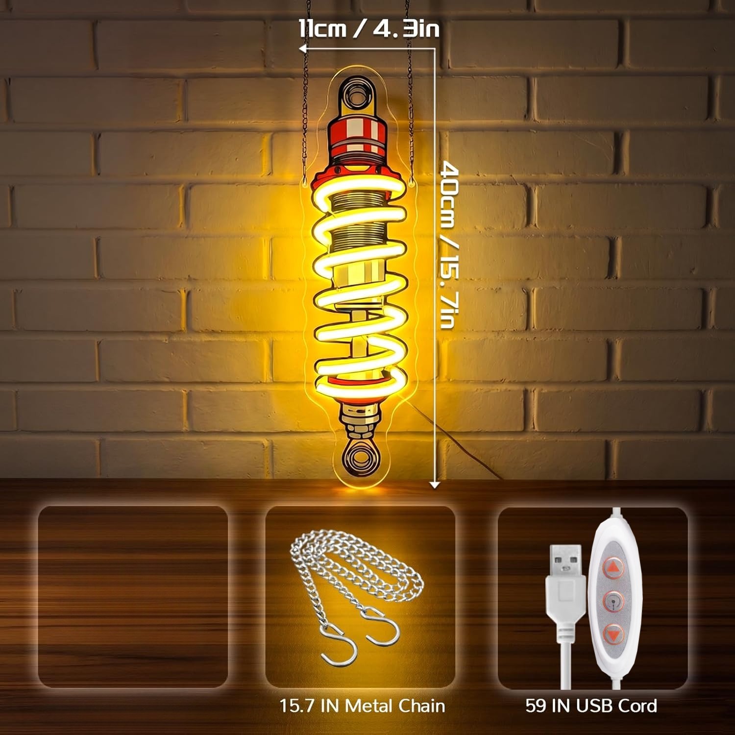 Shock Absorber LED Neon Light  - Garage Lighting Decor review and price