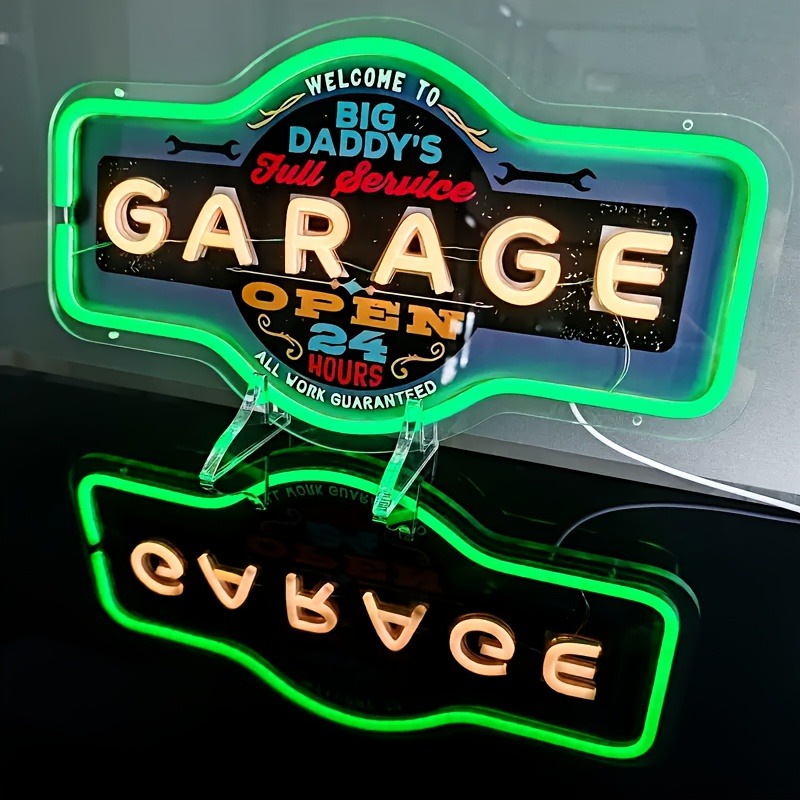Retro Garage LED Neon Sign UV  - Garage Lighting Decor review and price