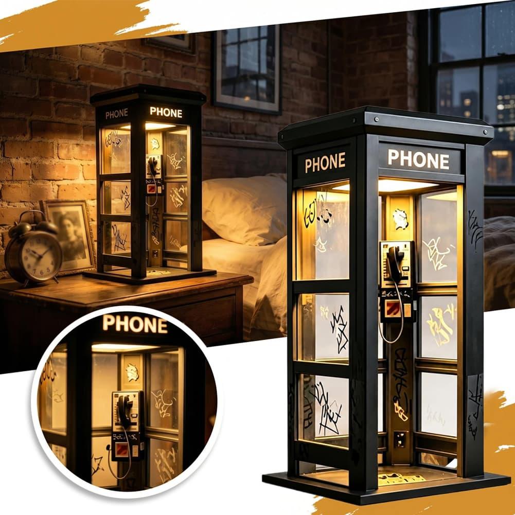 Retro Graffiti Phone Booth Tab - Decor Lighting Lamps review and price