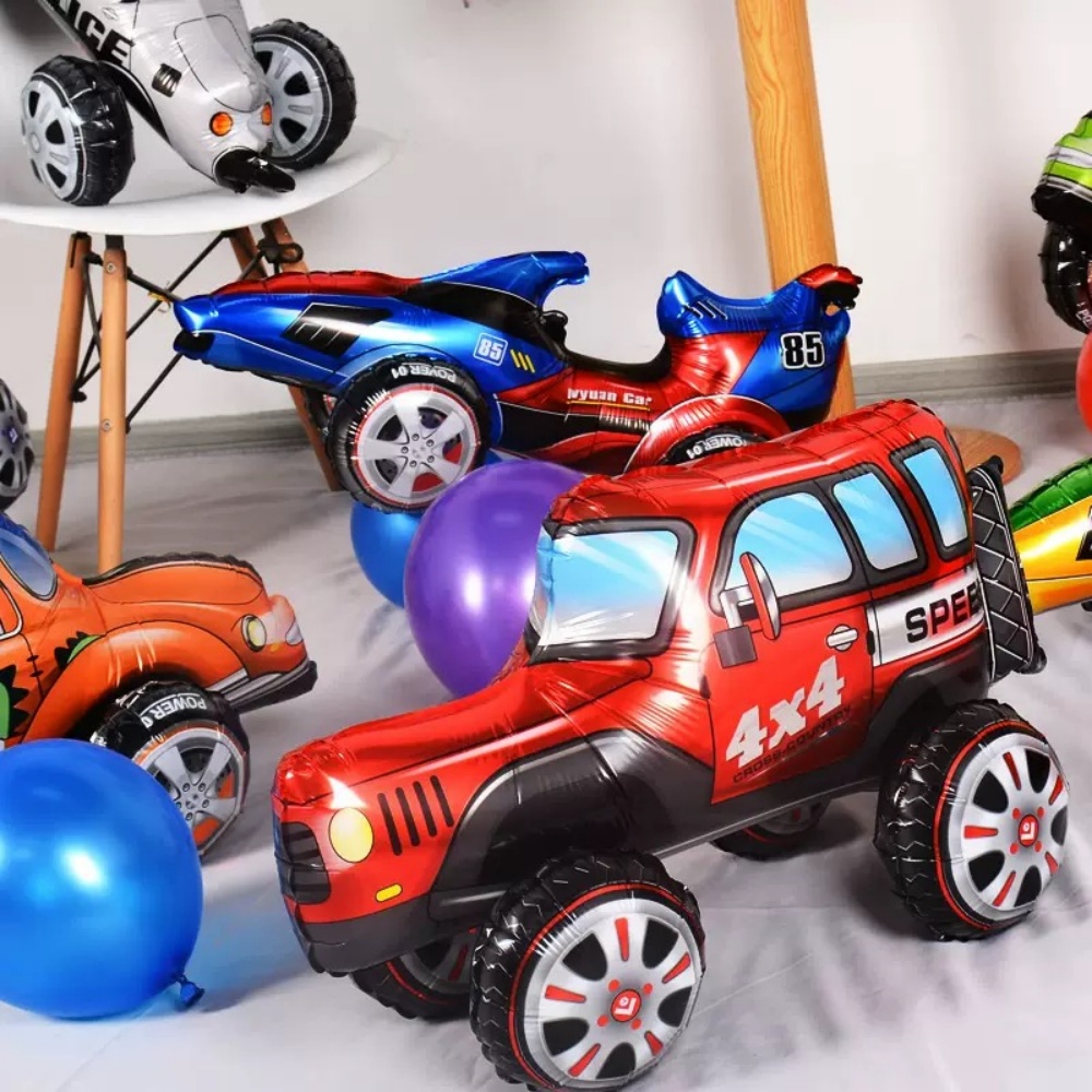 3D Cartoon Car Foil Balloon Bu - Lighting Mcqueen Birthday Decor review and price