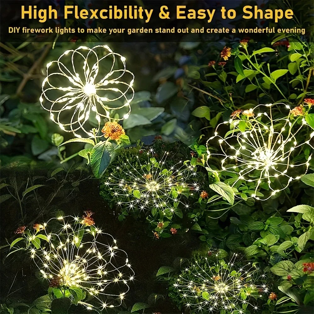 Solar LED Firework Fairy Light - Outdoor Lighting Wedding Decor review and price