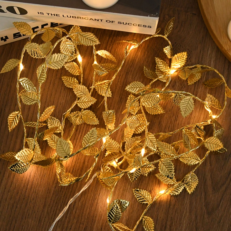 Golden Leaf Rattan Copper Wire - Outdoor Lighting Wedding Decor review and price