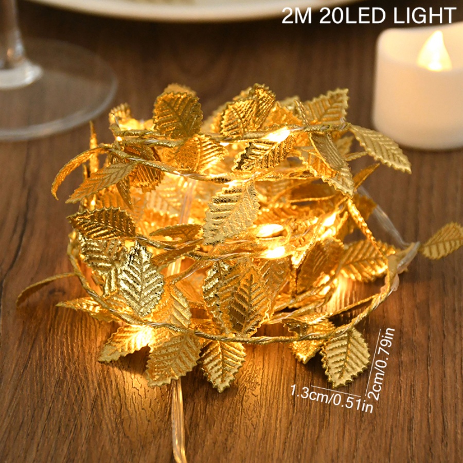 Golden Leaf Rattan Copper Wire - Outdoor Lighting Wedding Decor review and price