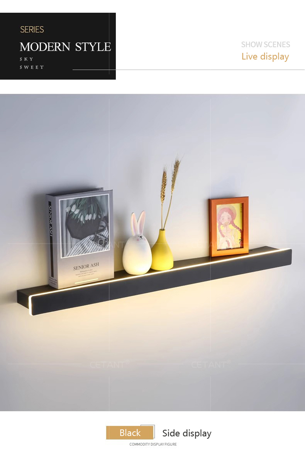 Modern LED Illuminated Floatin - Lighting Room Decor Photo review and price