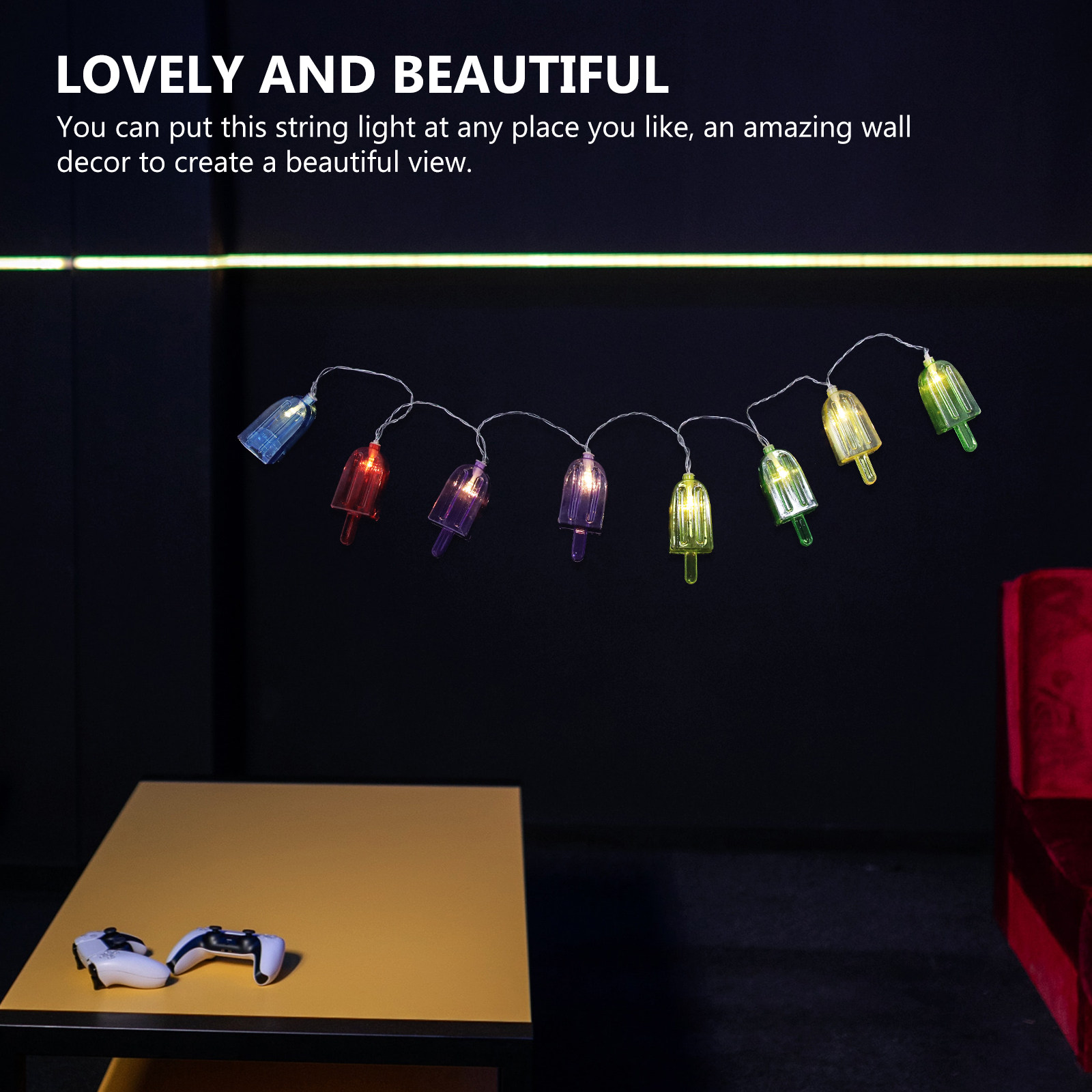 Ice Cream Lights String Light  - Lighting Room Decor Photo review and price