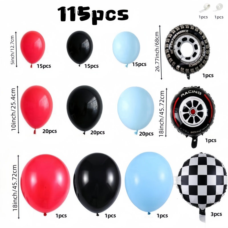 115-Piece Racing-Themed Birthd - Lighting Mcqueen Birthday Decor review and price