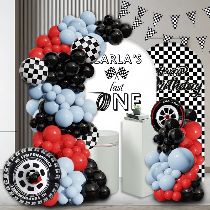 115-Piece Racing-Themed Birthd - Lighting Mcqueen Birthday Decor review and price